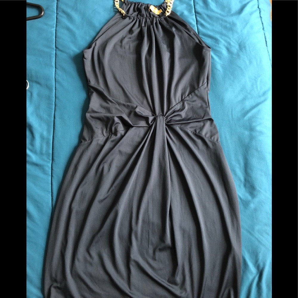 A party dress (gold chain)